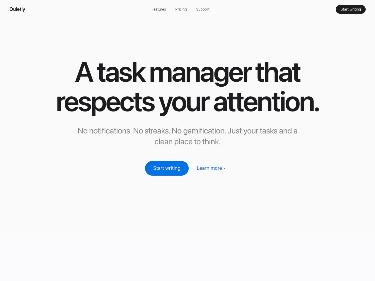 Minimal Elegance product landing page direction