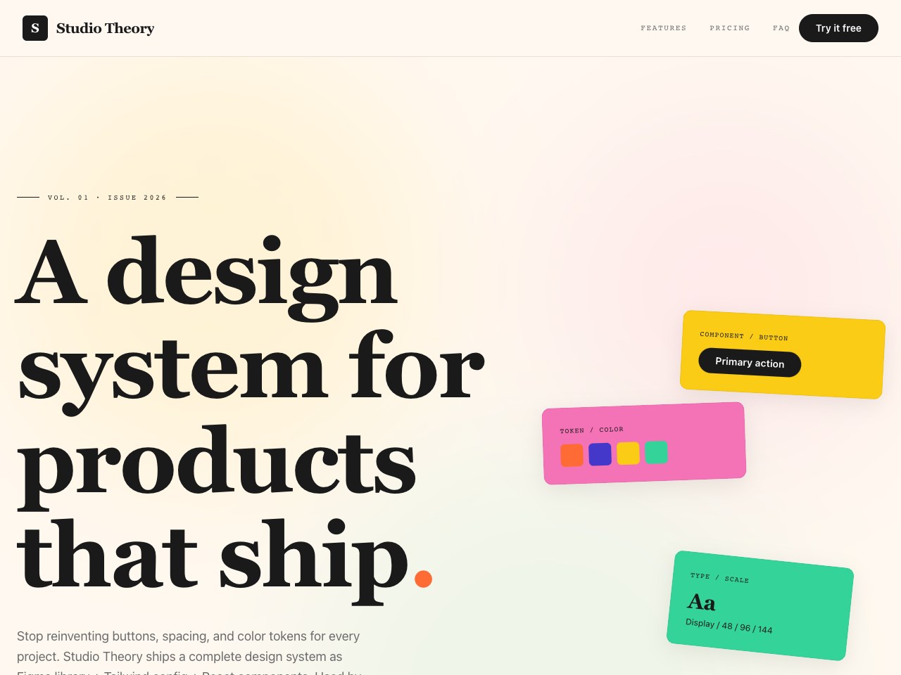 Launch Receipt product landing page direction